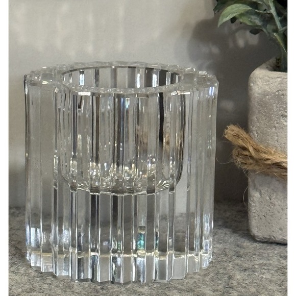 Rosenthal Other - Rosenthal Studio Line Crystal Candle Holder Ribbed Pattern Clear